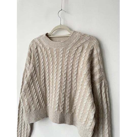 Sweatwe trenzado. Talla: S overisized 8M/