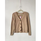 Cardigan camel líneas. Talla: M 1