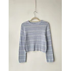 Sweater calado celeste. Talla: S  1