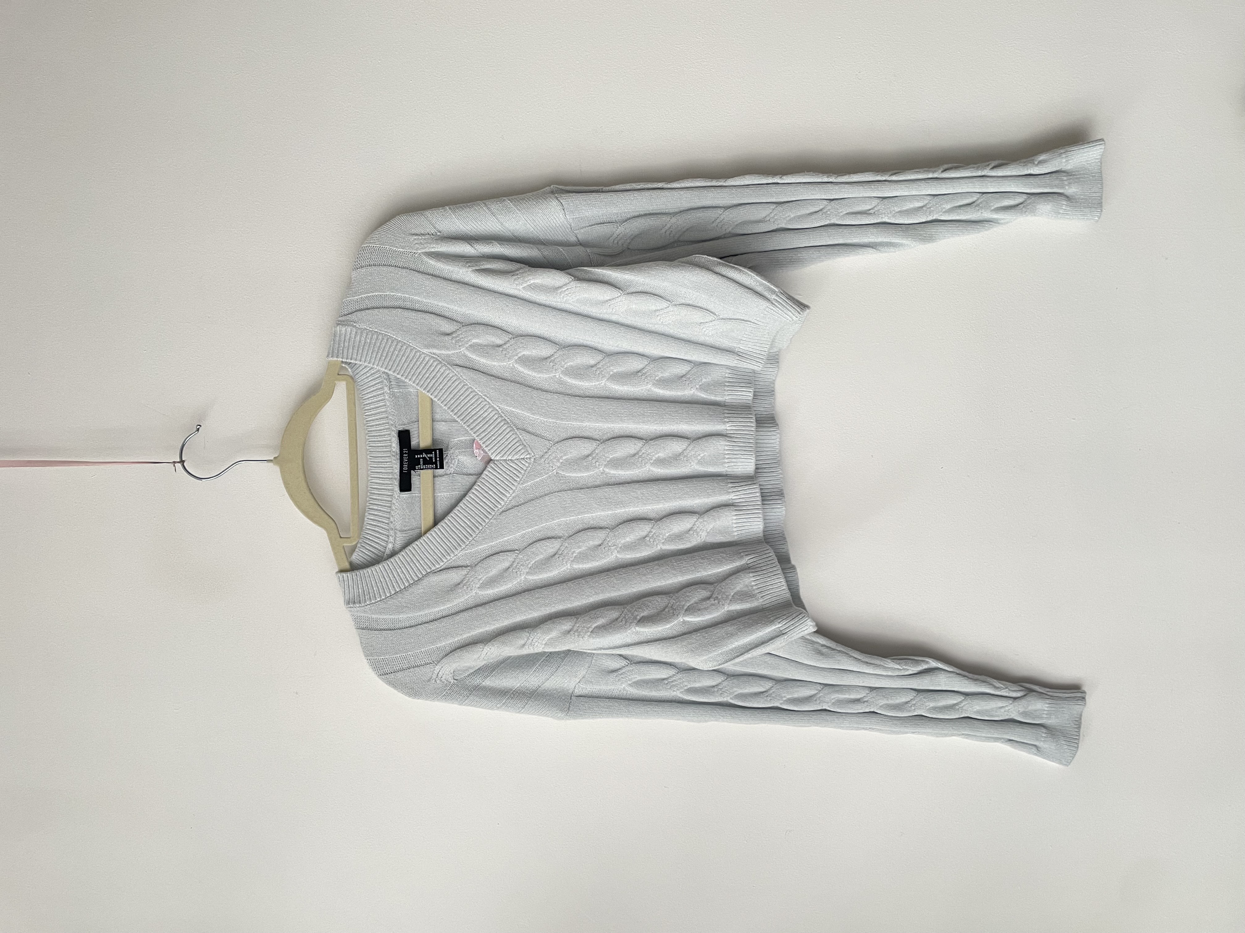 Sweater celeste trenza. Tala: M 1