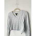 Sweater celeste trenza. Tala: M 2