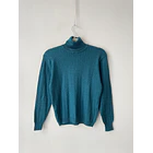 Sweater petróelo fibras naturales. Talla: S 1