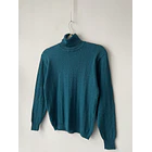 Sweater petróelo fibras naturales. Talla: S 2