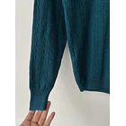 Sweater petróelo fibras naturales. Talla: S 3