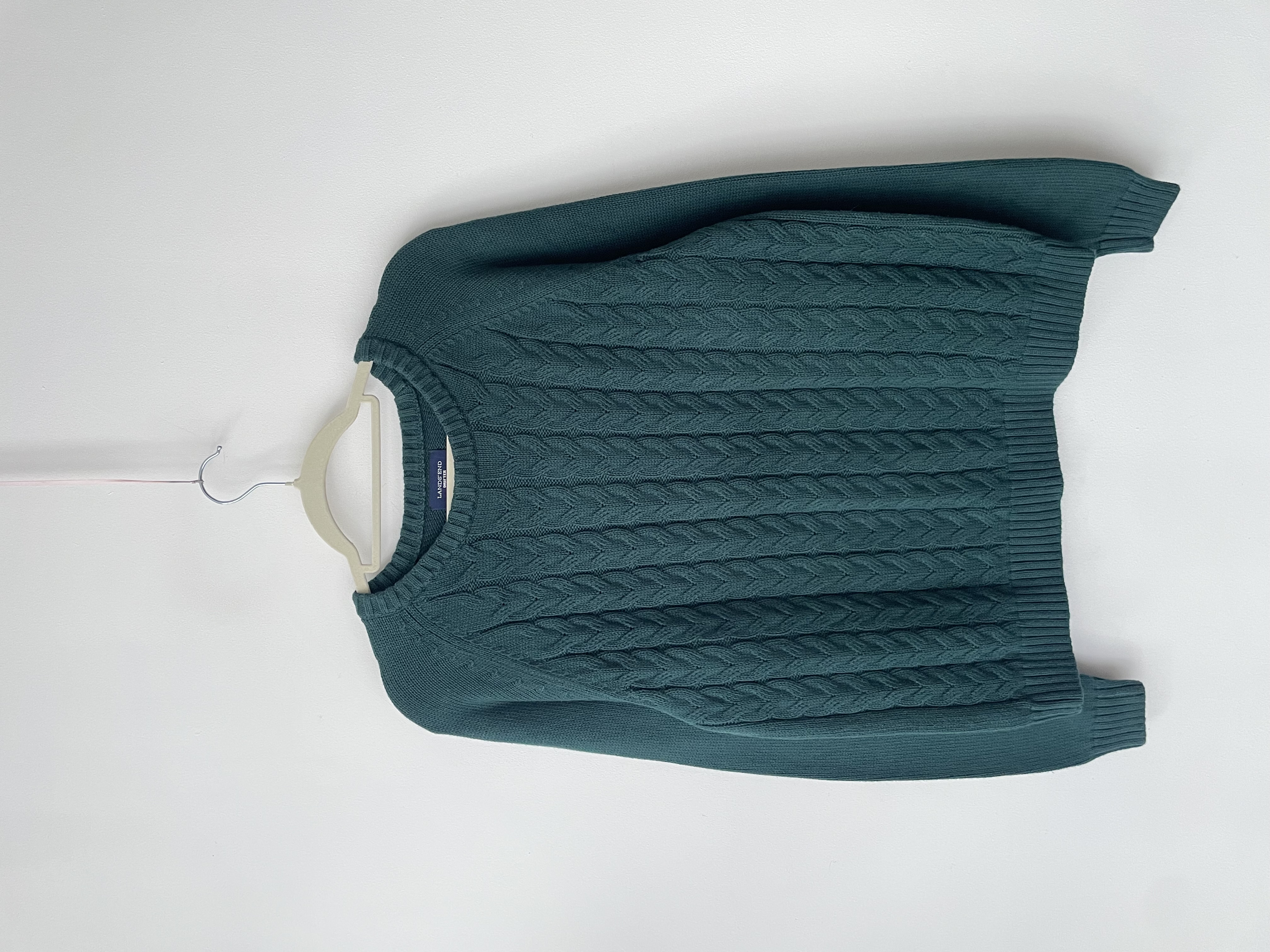 Sweater verde trenzado. Talla: L 1
