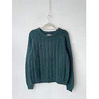 Sweater verde trenzado. Talla: L 1