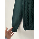Sweater verde trenzado. Talla: L 3