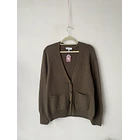 Cardigan verde lana. Talla: L 1
