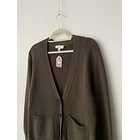 Cardigan verde lana. Talla: L 2