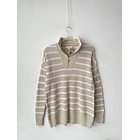 Sweater beige rayas. Talla: XS OVERSIZED 1