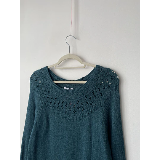 Sweater petróleo. Talla: S oversized
