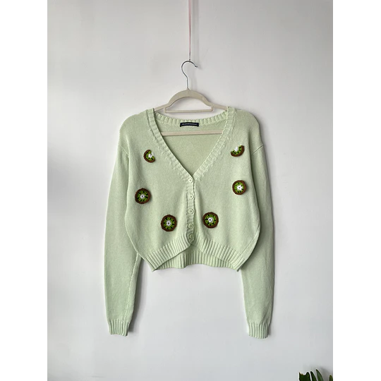 Cardigan kiwi. Talla: M