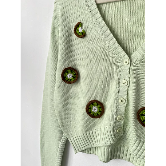 Cardigan kiwi. Talla: M