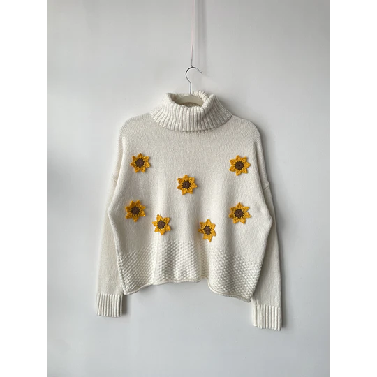 Sweater girasoles. Talla: S oversized (m)