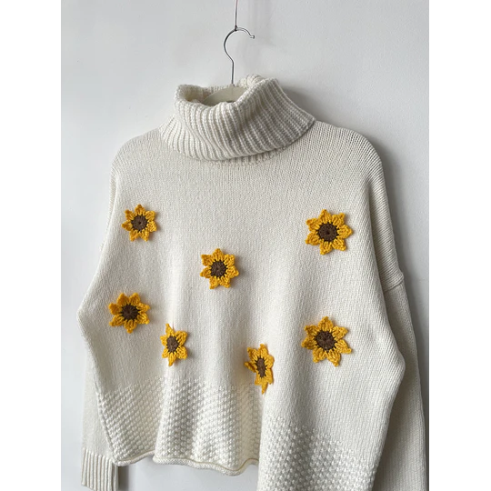 Sweater girasoles. Talla: S oversized (m)
