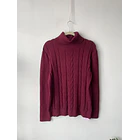 Sweater tortuga burdeo. Talla: XL chico (L) 1