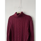 Sweater tortuga burdeo. Talla: XL chico (L) 2