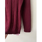 Sweater tortuga burdeo. Talla: XL chico (L) 3