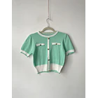 Polera verde agua. Talla: S 1