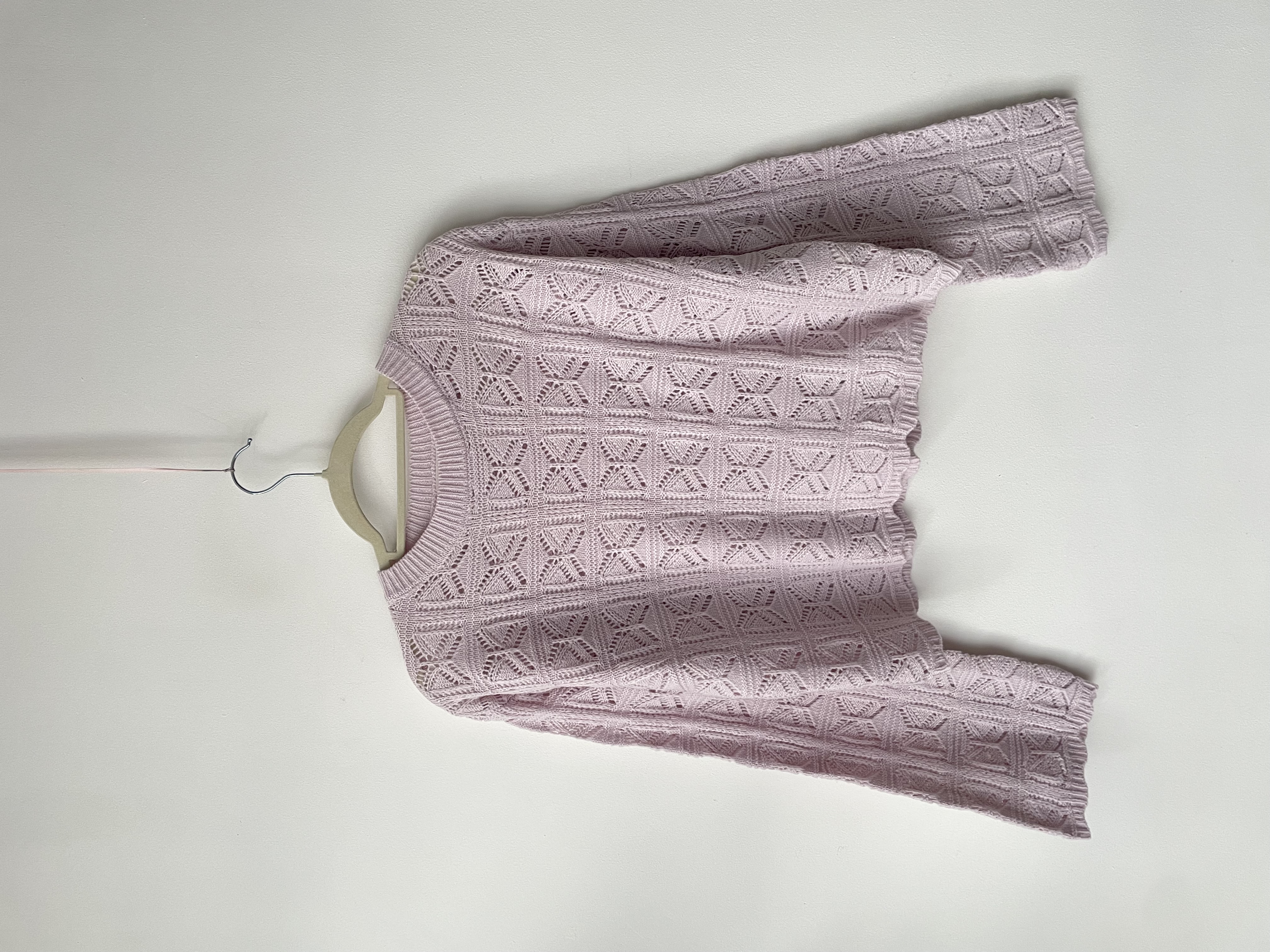 Sweater lila calado. Talla: M 1