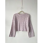 Sweater lila calado. Talla: M 1
