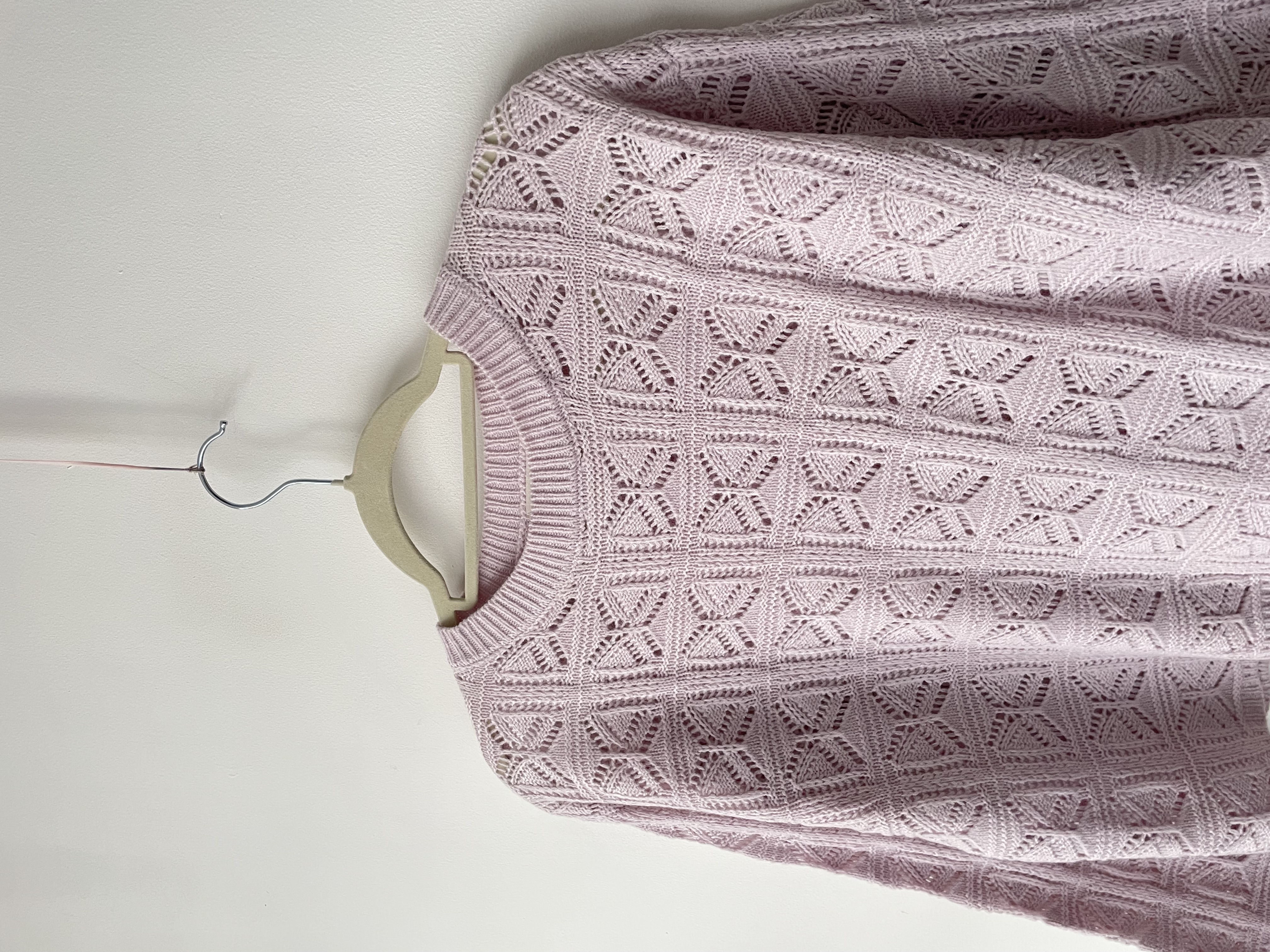 Sweater lila calado. Talla: M 2
