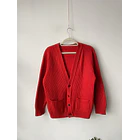 Cardigan rojo lana. Talla: M/L 1