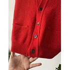 Cardigan rojo lana. Talla: M/L 3