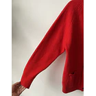 Cardigan rojo lana. Talla: M/L 4