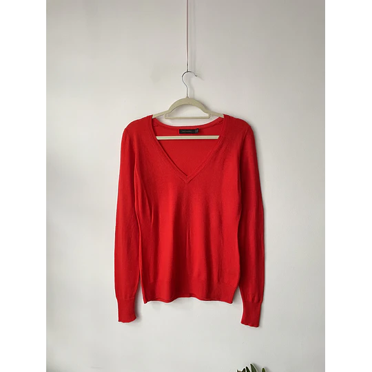 Sweater rojo lana. Talla: M