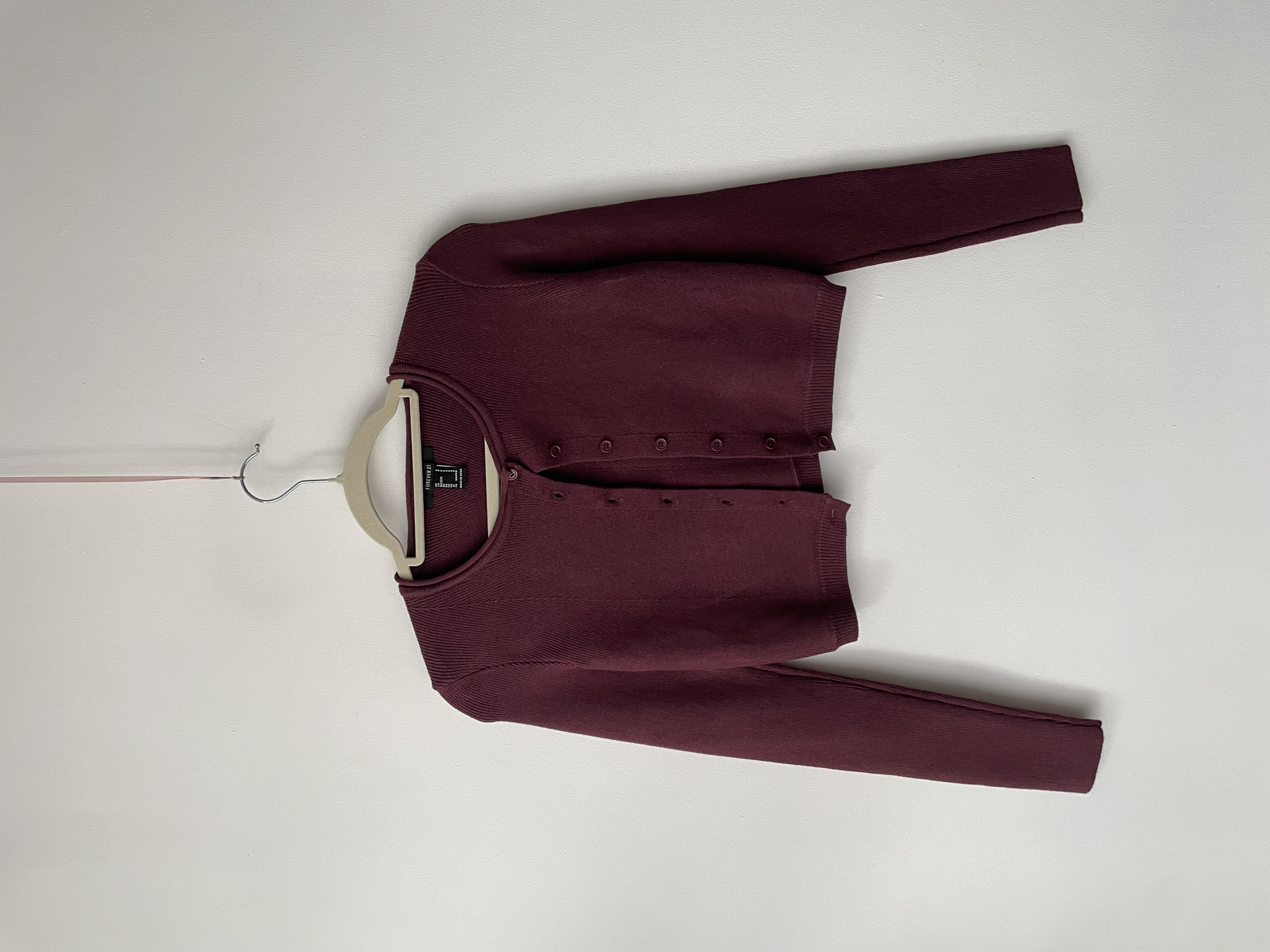 Cardigan burdeo. Talla: S (XS) 1