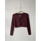 Cardigan burdeo. Talla: S (XS) 1