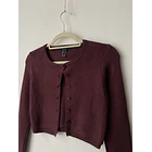 Cardigan burdeo. Talla: S (XS) 2