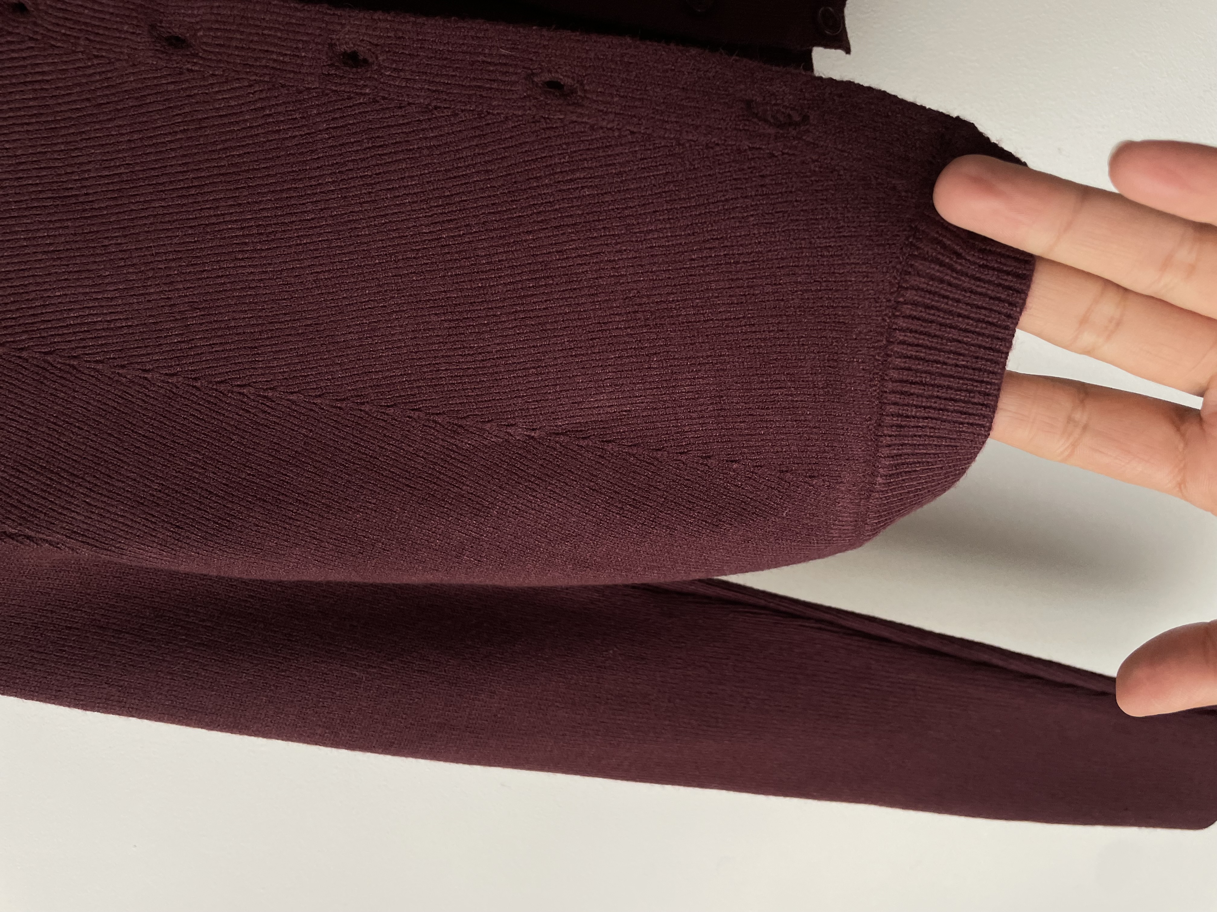 Cardigan burdeo. Talla: S (XS) 3
