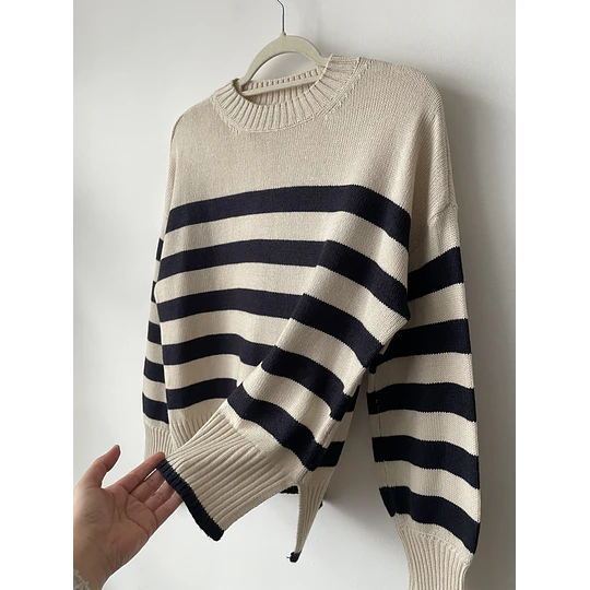 Sweatwe rayas. Talla: S oversized (M/L)