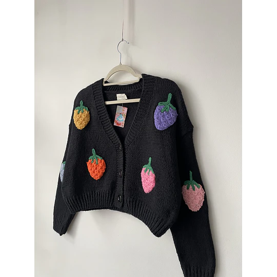 Cardigan frutillas. Talla. S/M