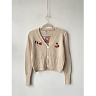Cardigan beige. Talla: M 1