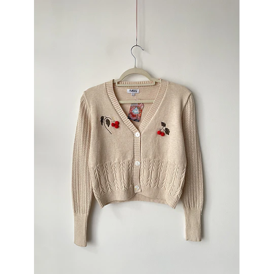 Cardigan beige. Talla: M