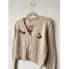 Cardigan beige. Talla: M 2