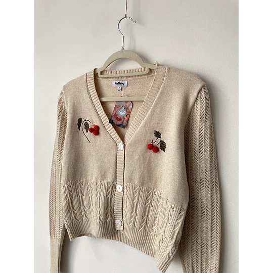 Cardigan beige. Talla: M