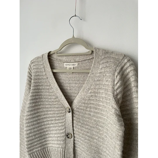 Cardigan beige. Talla: XS