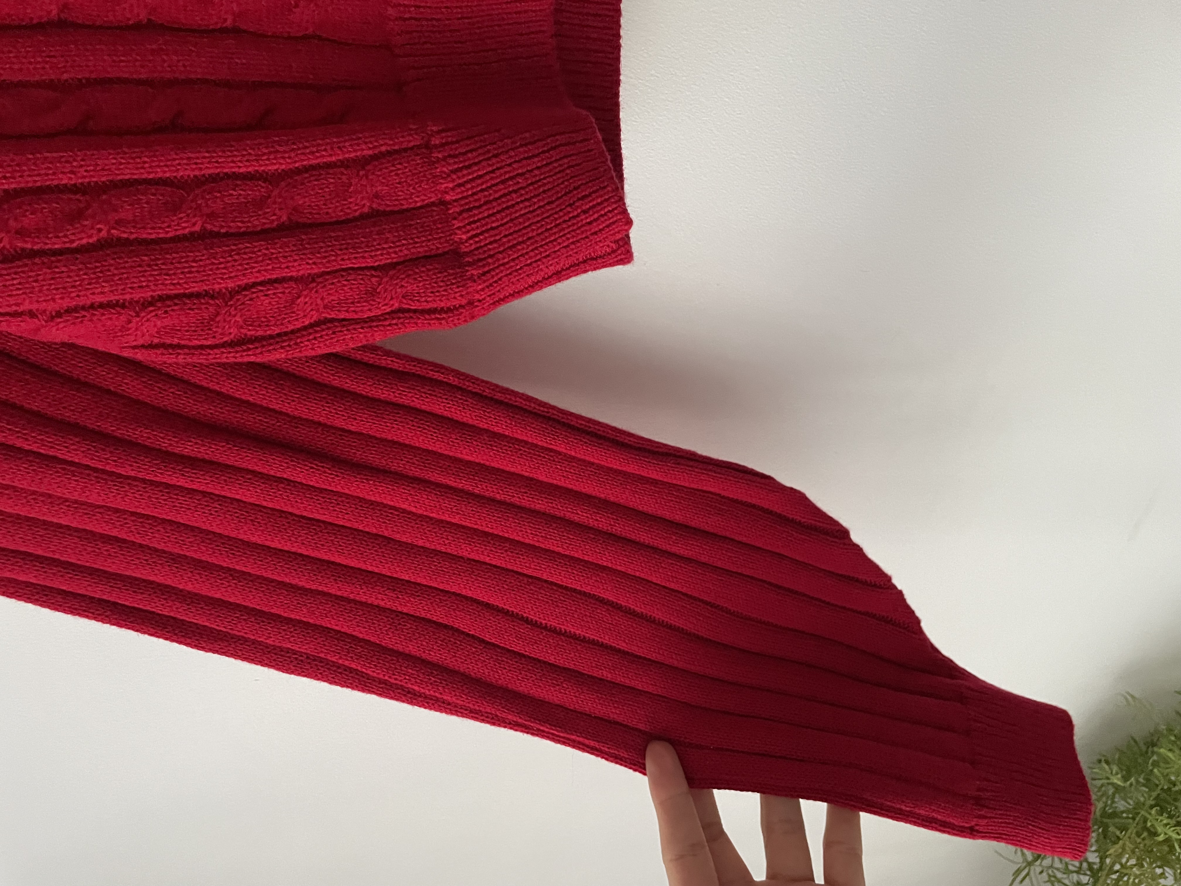 Cardigan rojo italiano. Talla: M 3