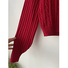 Cardigan rojo italiano. Talla: M 3
