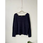 Sweater azul lana merino. Talla: M 1