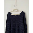 Sweater azul lana merino. Talla: M 2