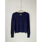 Sweater azul lana Merino. Talla: M 1