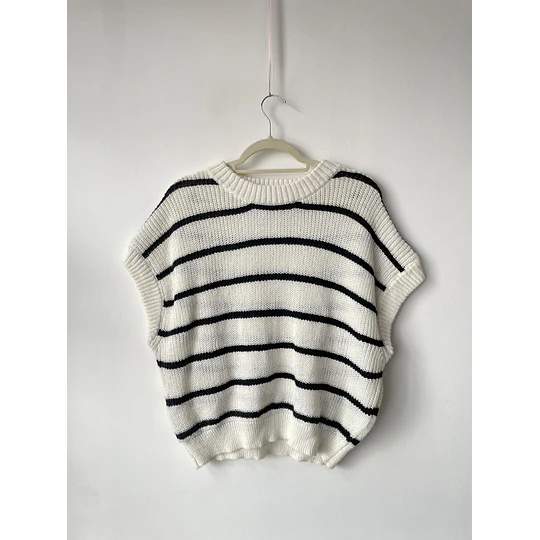 Polera rayas. Talla: L