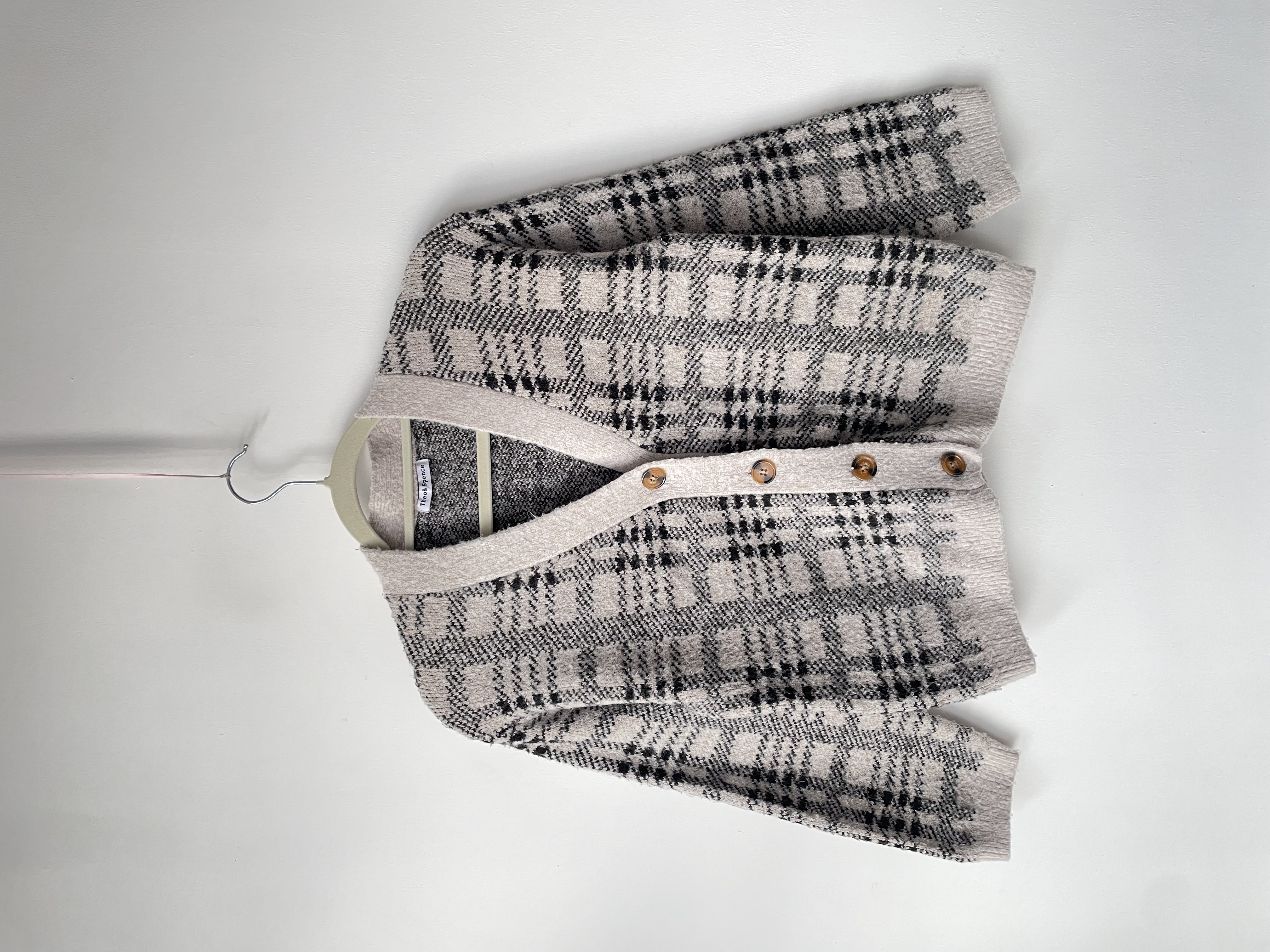 Cardigan tartán. Talla: xs 1