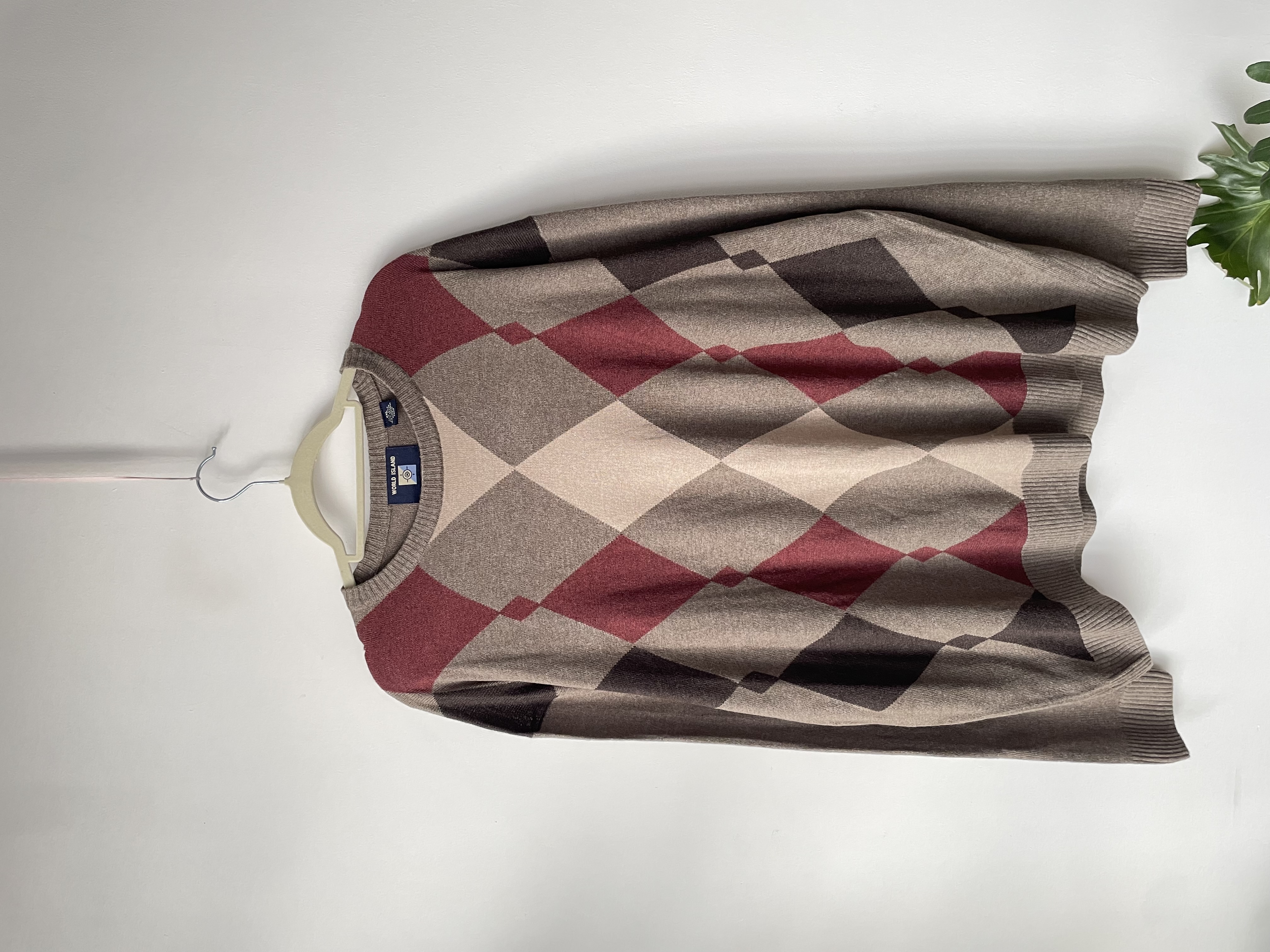 Sweater rombos seda y cachemir. Talla: 2XL Hombre 1