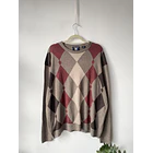 Sweater rombos seda y cachemir. Talla: 2XL Hombre 1